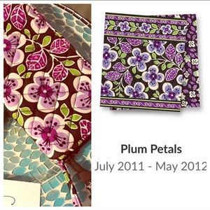 Vera Bradley Plum Petals Ziparpund Wallet Wristlet
